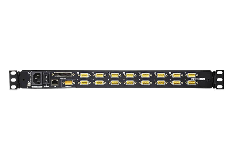 16-Port Single Rail 19" Lcd Kvm Over Ip Switch With Usb Peripheral Support, Broadcast Mode, Panel Array Mode, Daisy Chain And Ex