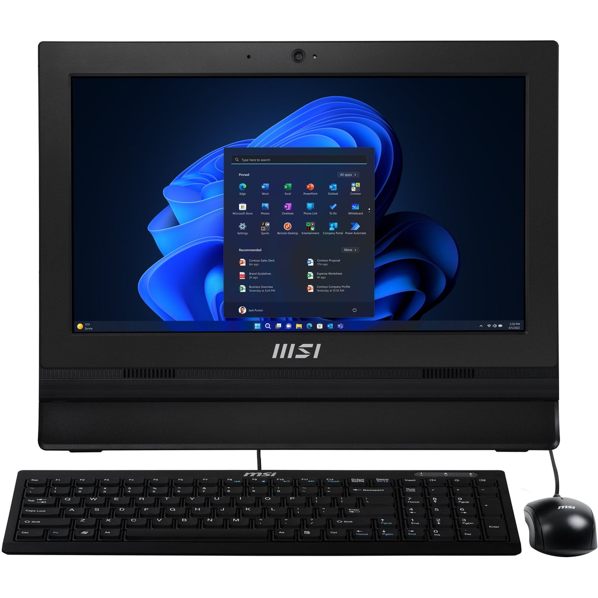 Msi Pro Ap162t Adl-025xfr Intel® N N100 39,6 Cm (15.6) 1920 X 1080 Pixels Pantalla Táctil Pc All-In-One 4 Go Ddr4-Sdram 256 Go Ssd Wi-Fi 6 (802.11ax) Negro