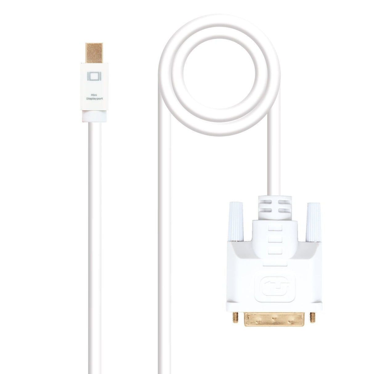 Nanocable Cable Conversor Mini Dp Macho A Dvi Macho 2m - Blanco
