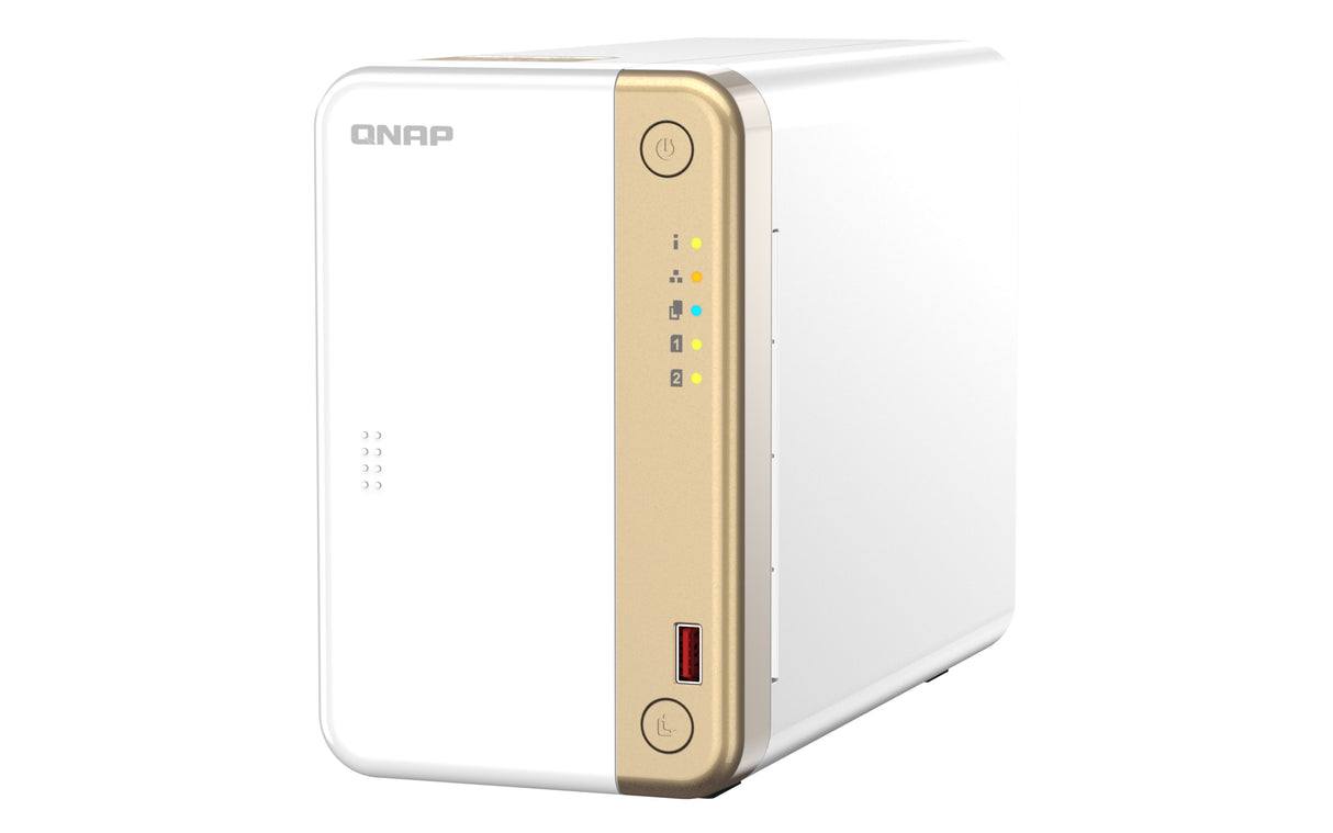 EAN 4711103082294 - QNAP TS-262 NAS Torre Intel® Celeron® N4505 4 GB 0 TB QNAP QTS Oro, Blanco imagen 7
