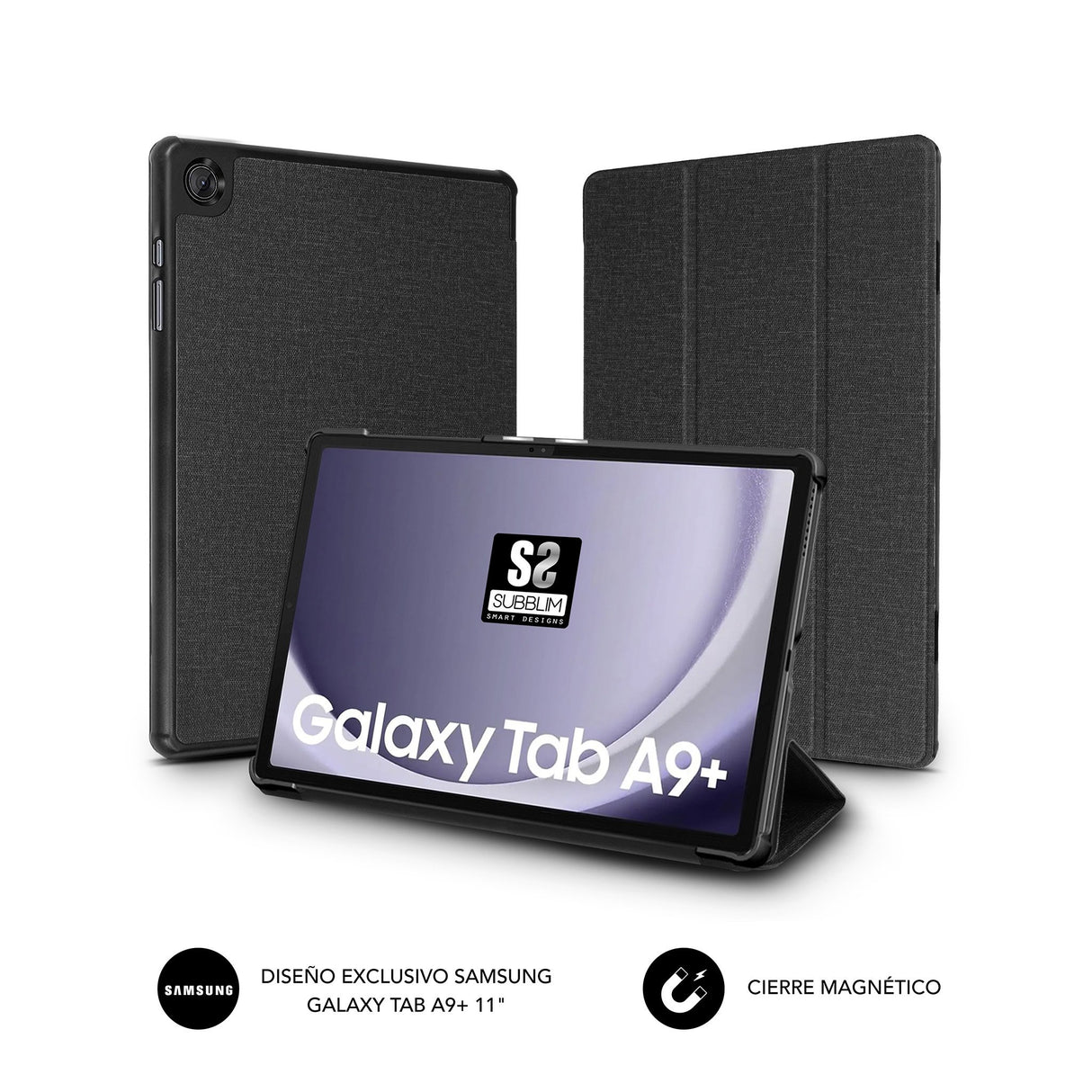 EAN 8436586742942 - SUBBLIM FUNDA TABLET SHOCK CASE SAMSUNG TAB A9+ 11'' NEGRO 27,9 cm (11") Folio imagen 2