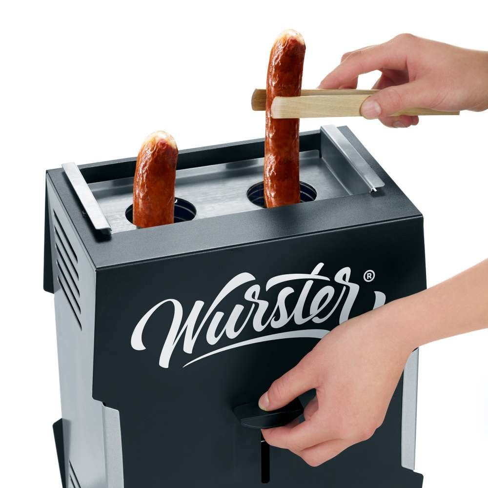 Parrilla Eléctrica Severin Wurster Wt 5005, Negro/Gris, 2.000 Vatios, Parrilla Para Salchichas 4008146028328