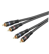Goobay Rca Stereo Cable 2x Rca. M/M. Black. 1.0m