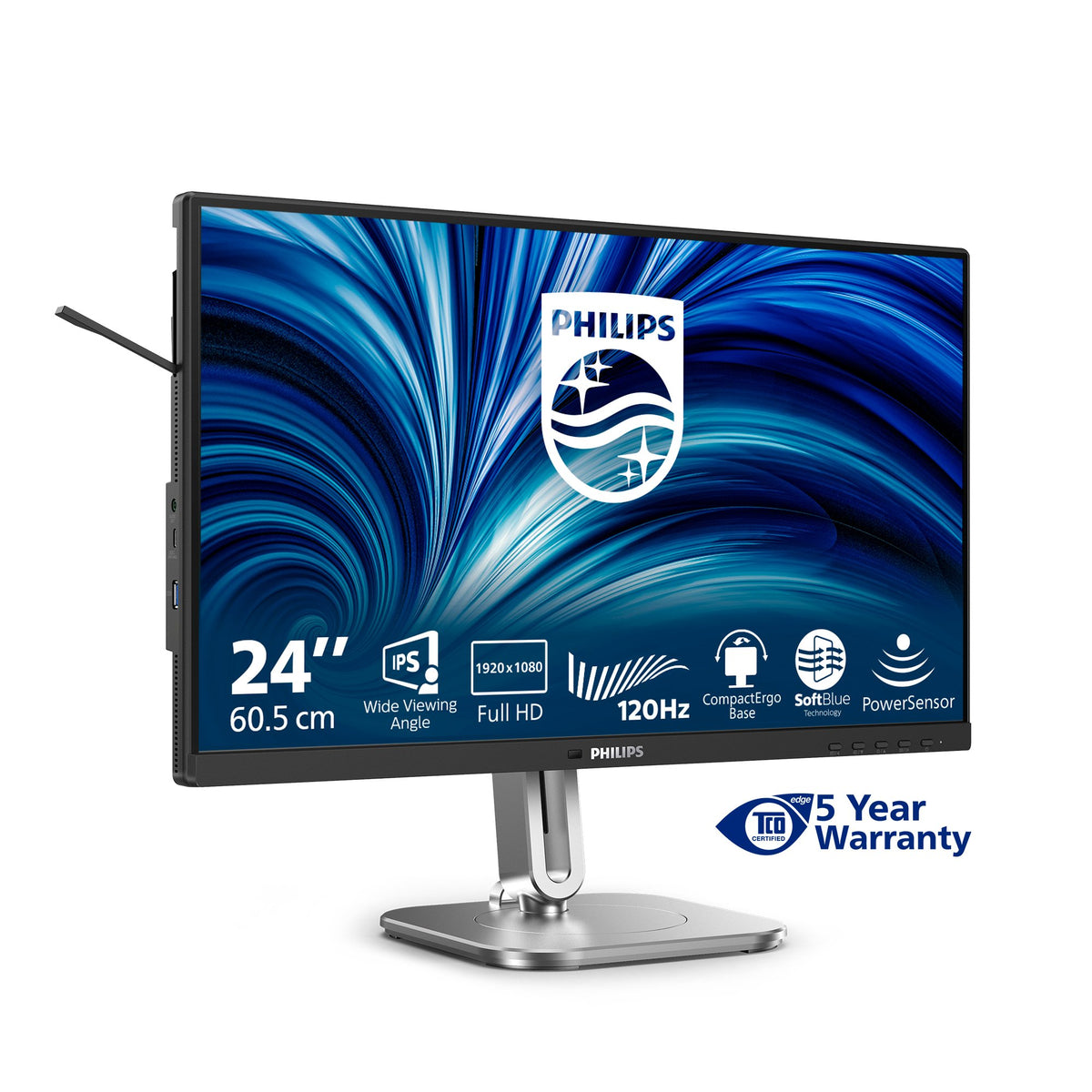 EAN 8721038003727 - Philips 4000 series 24B2N4200/00 pantalla para PC 60,5 cm (23.8") 1920 x 1080 Pixeles Full HD LCD Gris imagen 5