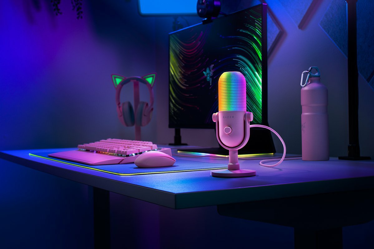 Razer Seiren V3 Chroma Rosa Micrófono