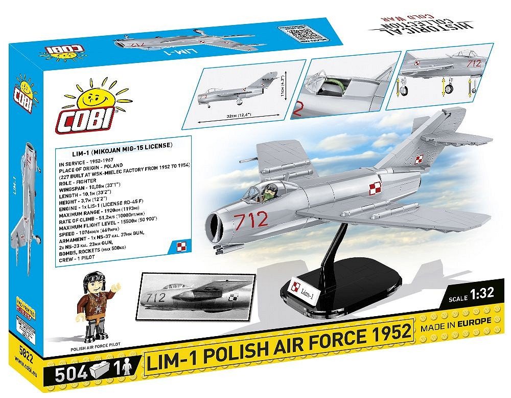 Cobi Lim-1 Polaca Air Fuerza 1952, Juguete De Construcción Cobi-5822