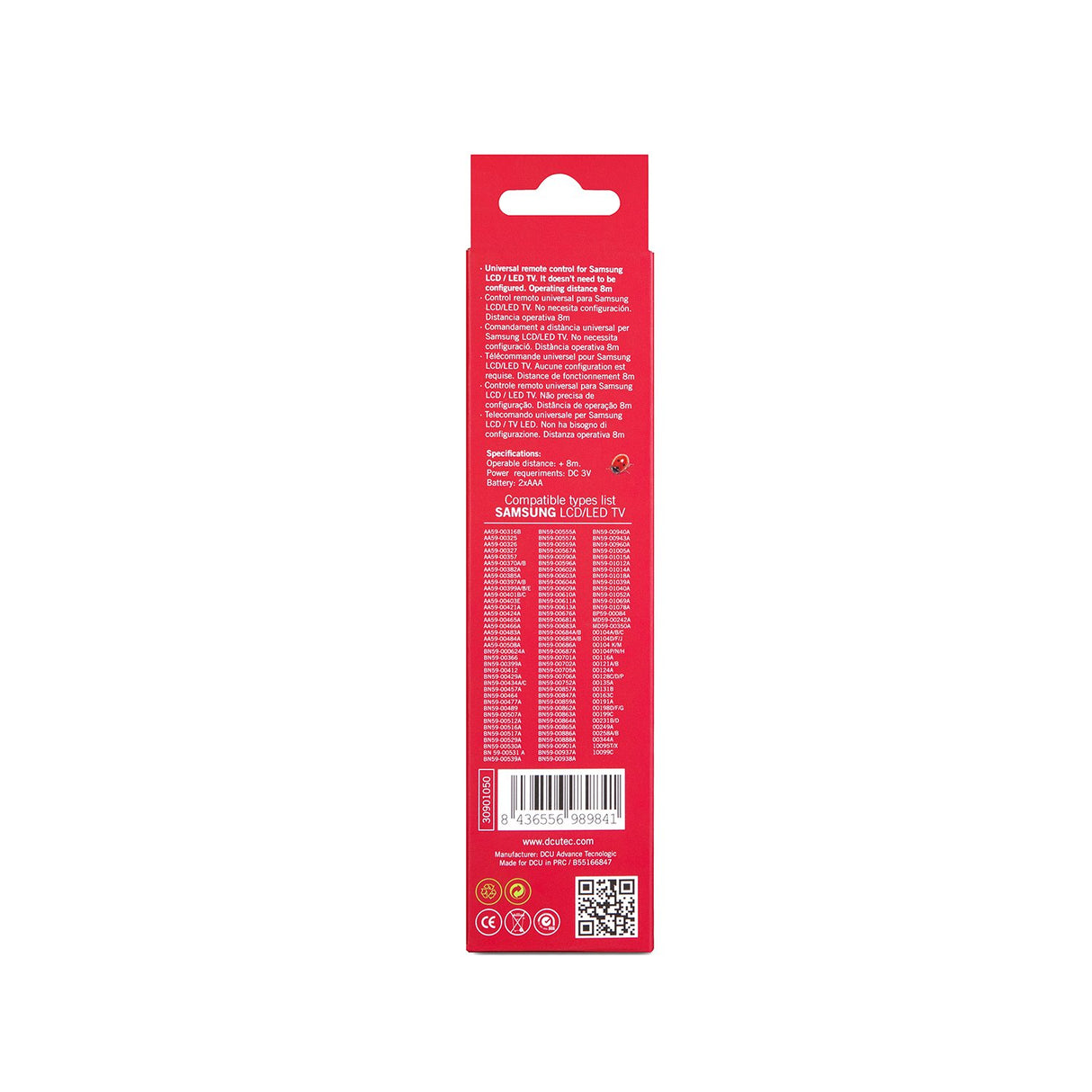 EAN 8436556989841 - DCU Advance Tecnologic 30901050 mando a distancia IR inalámbrico TV Botones imagen 3