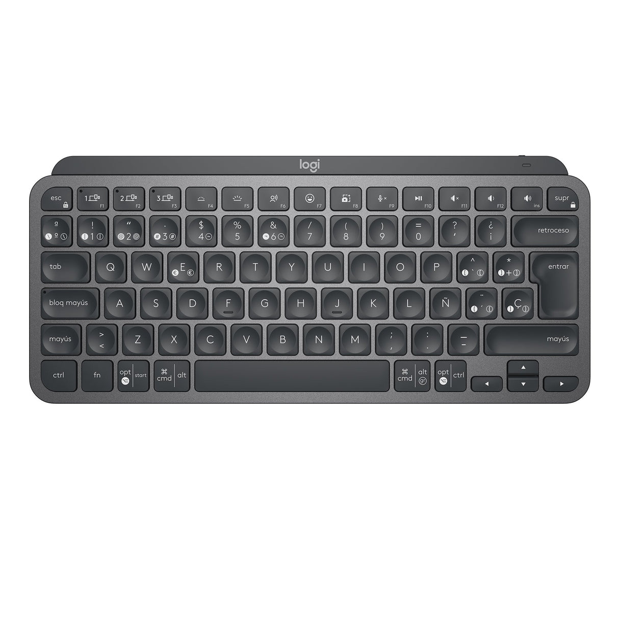 Teclado Español Logitech Mx Keys Mini Rf Wireless + Bluetooth Qwerty Grafito