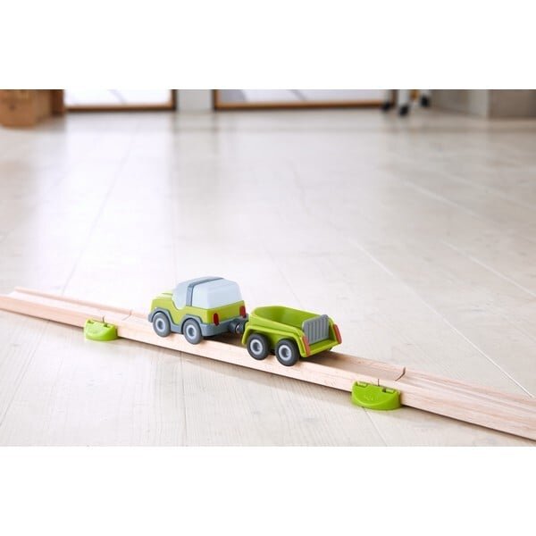 Haba Kullerbü - Vehículo Todoterreno Con Remolque, Vehículo De Juguete Antracita/Blanco 1306687001