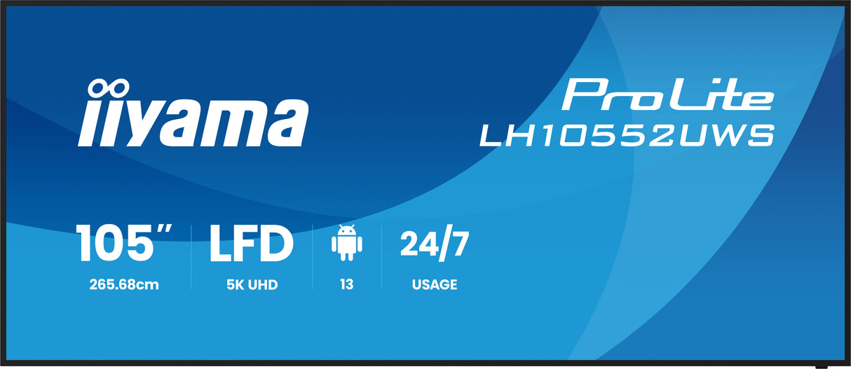 EAN 4948570128020 - iiyama LH10552UWS-B1AG pantalla de señalización Diseño de quiosco 2,66 m (104.6") LCD Wifi 500 cd / m² Ul imagen 2