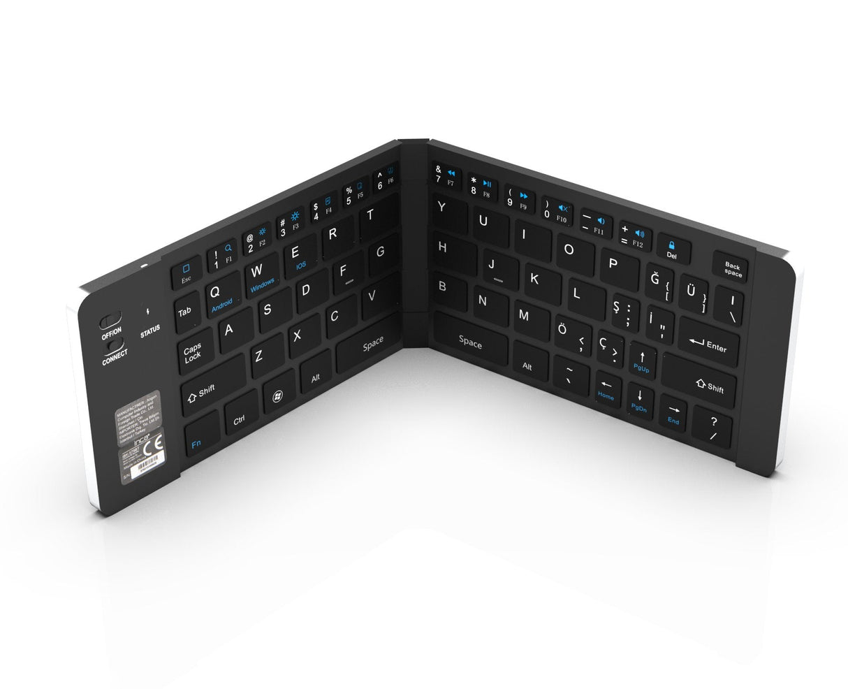 Teclado Aleman Inca Ibk-579bt Bluetooth Metálico, Plata