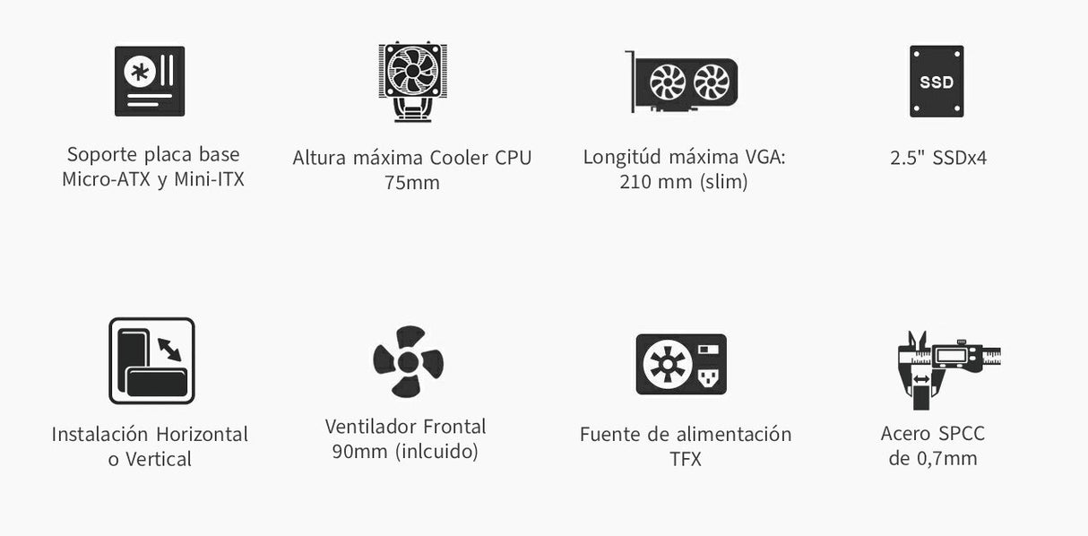 EAN 8436624423222 - CoolBox COO-PCT100-0 carcasa de ordenador Perfil bajo (Slimline) Negro imagen 10