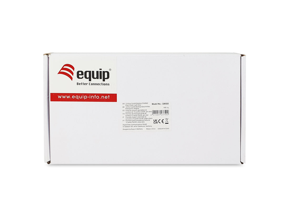Equip Patchpanel 12x Rj45 Cat6a Ftp 1he Premium Gris Claro