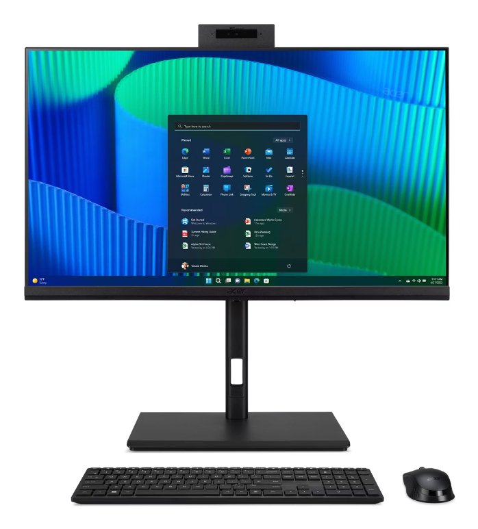 All In One Acer Veriton Z4 Vz4727gt I5-14500 / Hasta 5 Ghz Ram 16 Gb Ssd 512 Gb Uhd Graphics 770 Gigabit Ethernet Ieee 802.11ax (Wi-Fi 6e) Bluetooth 5.3 Win 11 Pro Monitor: Led 27" 1920 X 1080 (Full Hd) Negro