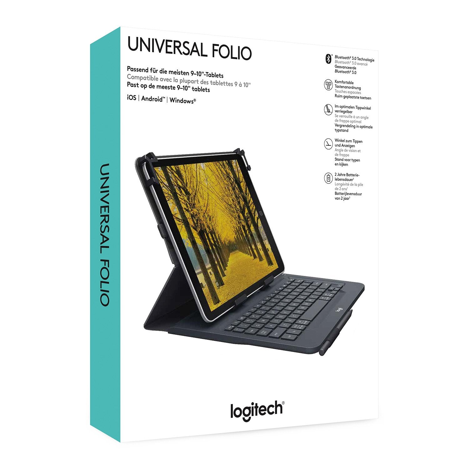 Logitech Funda Tablet 9\1-10\1 Con Teclado Español Qwerty Bluetooth 3.0 920-008336