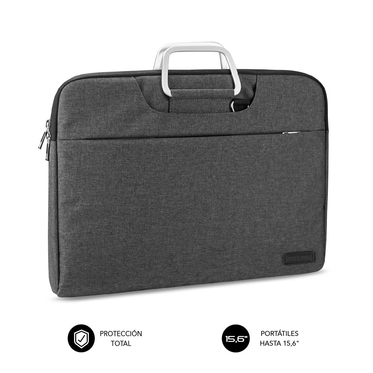 Maletín Subblim Business Laptop Sleeve Para Portátiles Hasta 15.6' Cinta Para Trolley Gris
