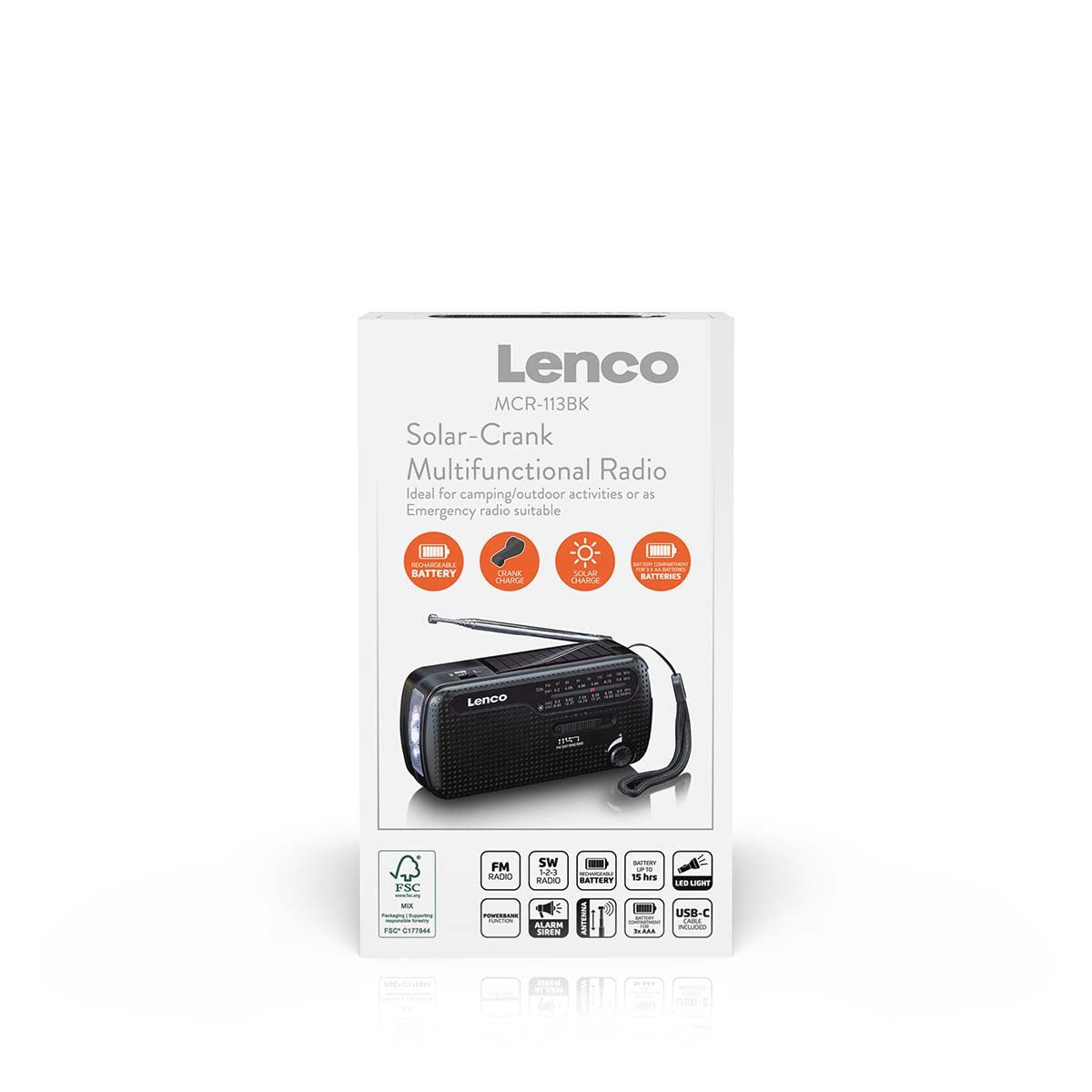 Lenco Mcr-113bk Radio Portátil Negro