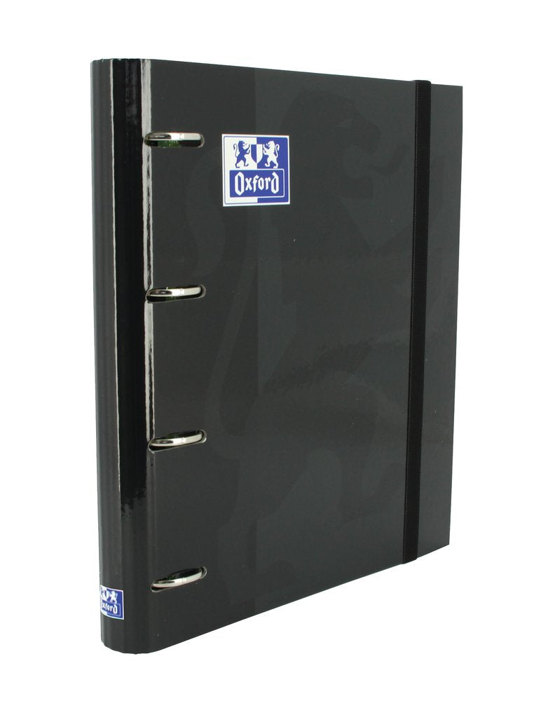 Oxford Carpeta 4 Anillas Classic Europeanbinder C/ Recambio 100h 5x5 A4+ Negro