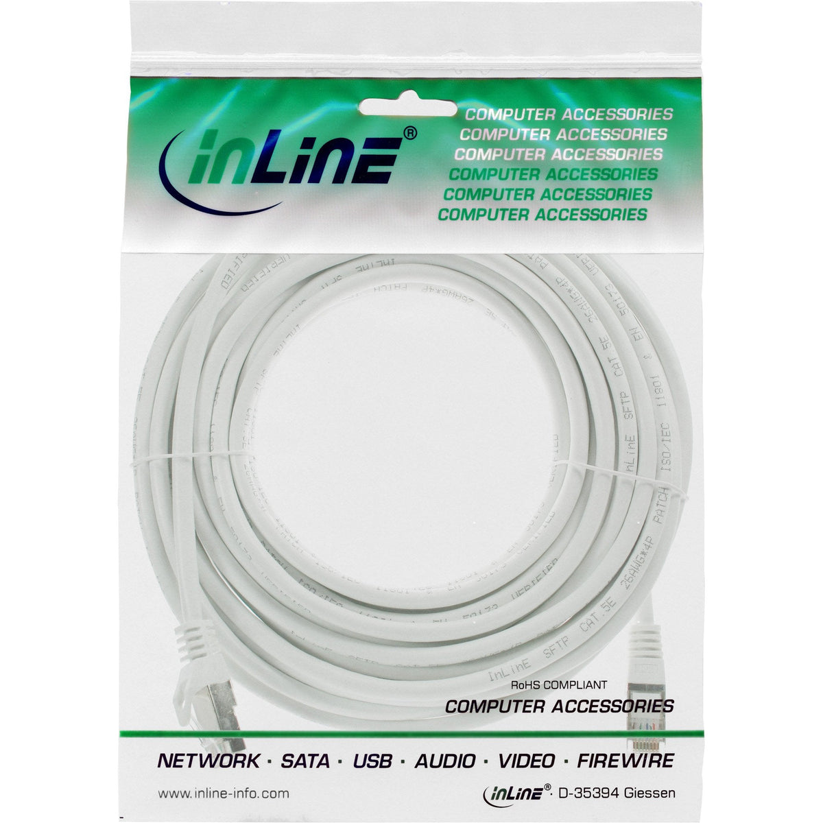 Cable De Red Inline Sf/Utp Cat.5e Blanco 50m