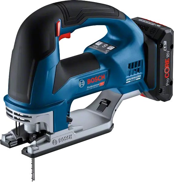 Sierra De Calar Inalámbrica Bosch Gst 18v-155 Bc Professional, 18 Voltios (Azul/Negro, 2x Batería Procore18v 4.0ah, En L-Boxx) 06015b1002
