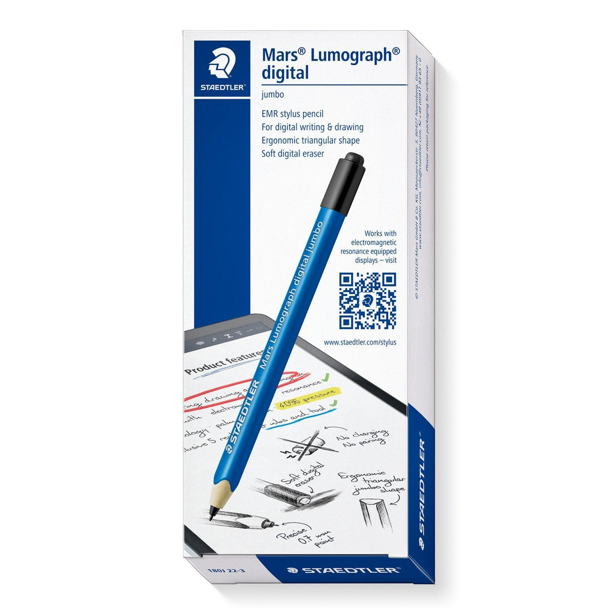 Staedtler Mars Lumograph Digital Jumbo 100% Pefc + 5 Spitzen