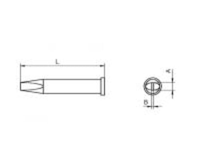 Weller Tools Punta De Soldadura Xt C Forma De Cincel 3.2 Mm
