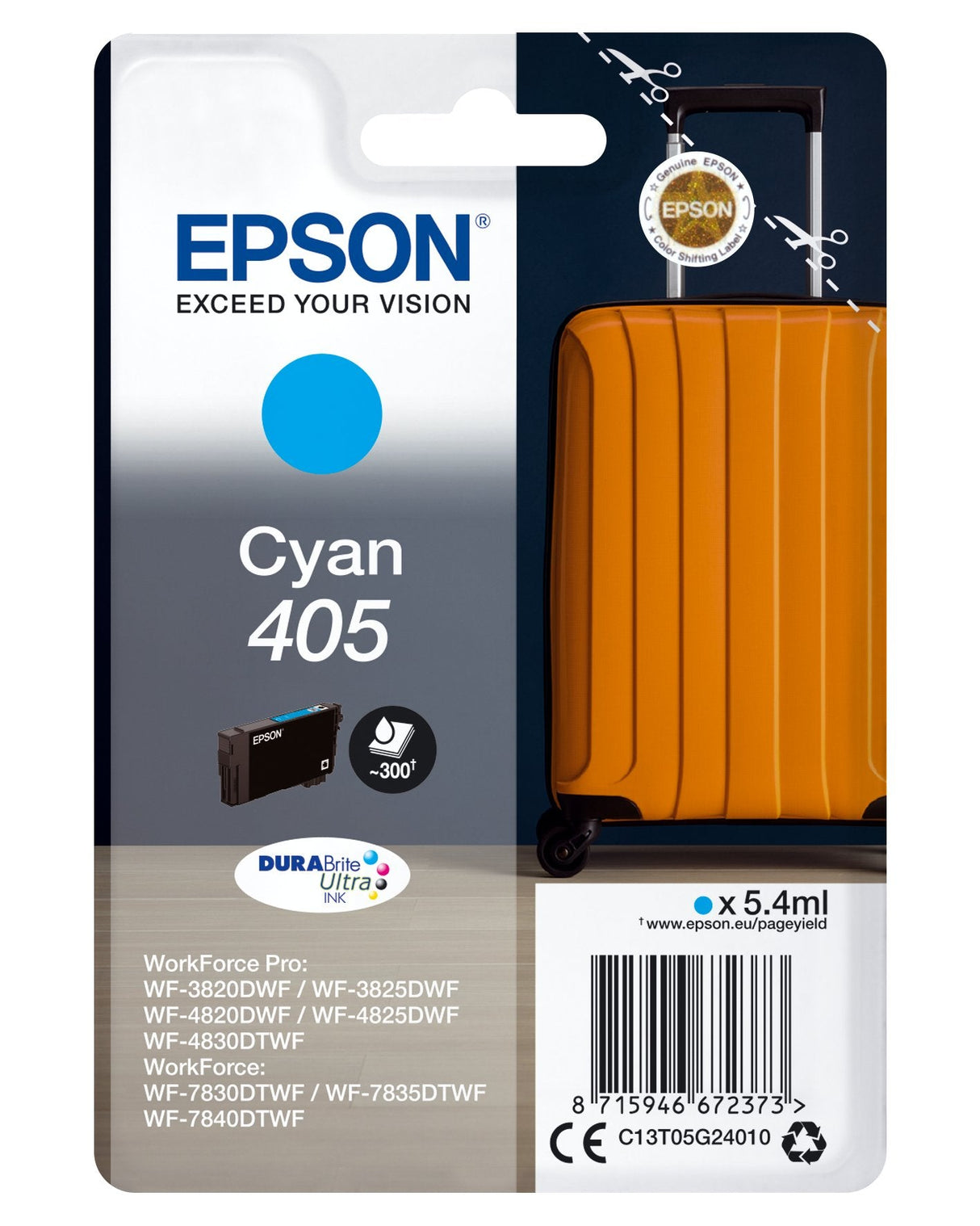 Cartucho Epson 405 Cian Durabrite Ink