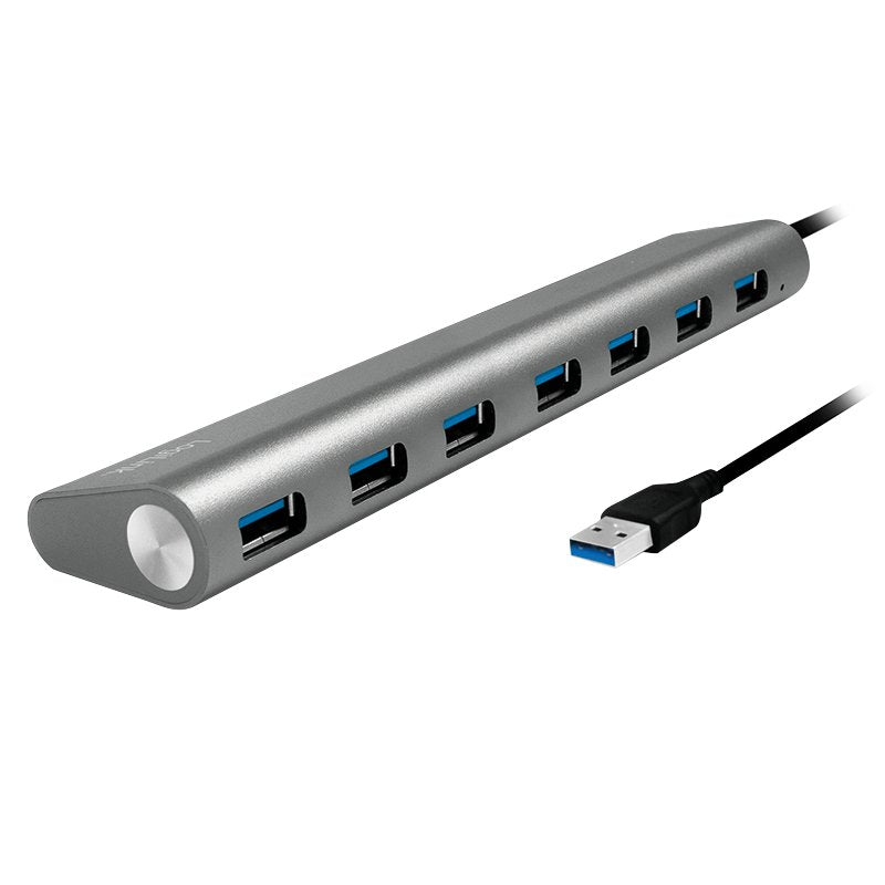 Logilink Hub 7 Puertos Usb 3.0 (3.1 Gen 1) 5000mbit/S Aluminio Gris Ua0308