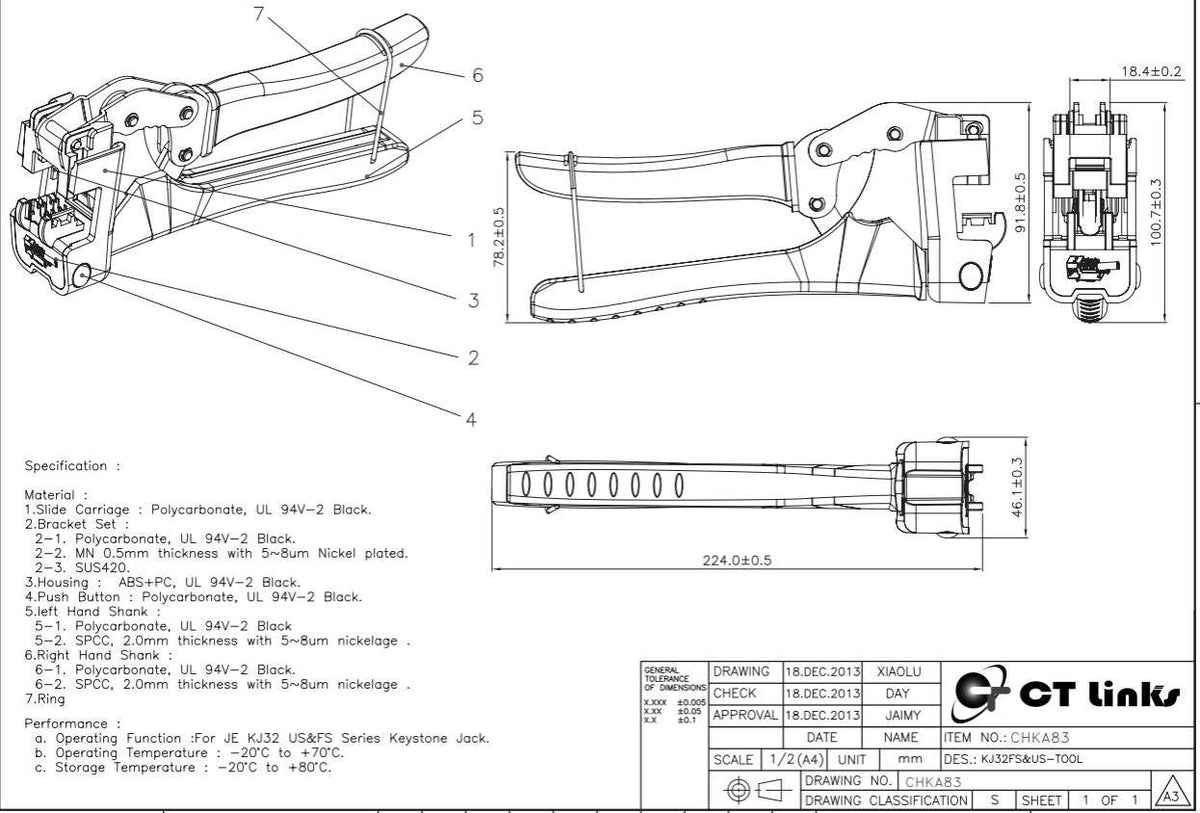 Termination Tool For Keystone Special Tool For Lt-Kss-6a & Lt-Kstv