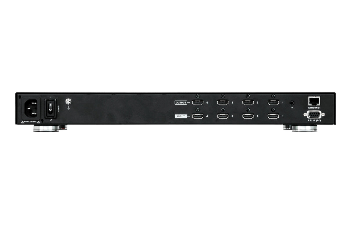 4 X 4 Hdmi Matrix Switch With Scaler And Ir / Rs-232 / Ethernet (Webgui) Control