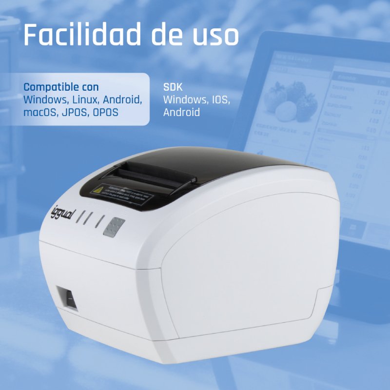 EAN 8435364320259 - iggual TP EASY 80W 203 x 203 DPI Alámbrico Térmico Impresora de recibos imagen 5