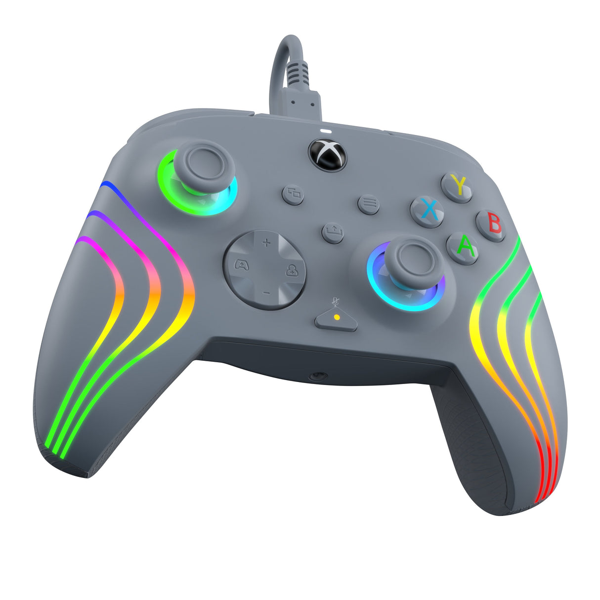 Mando Pdp Afterglow Wave Alámbrico, Gamepad (Gris, Para Xbox Y Pc)