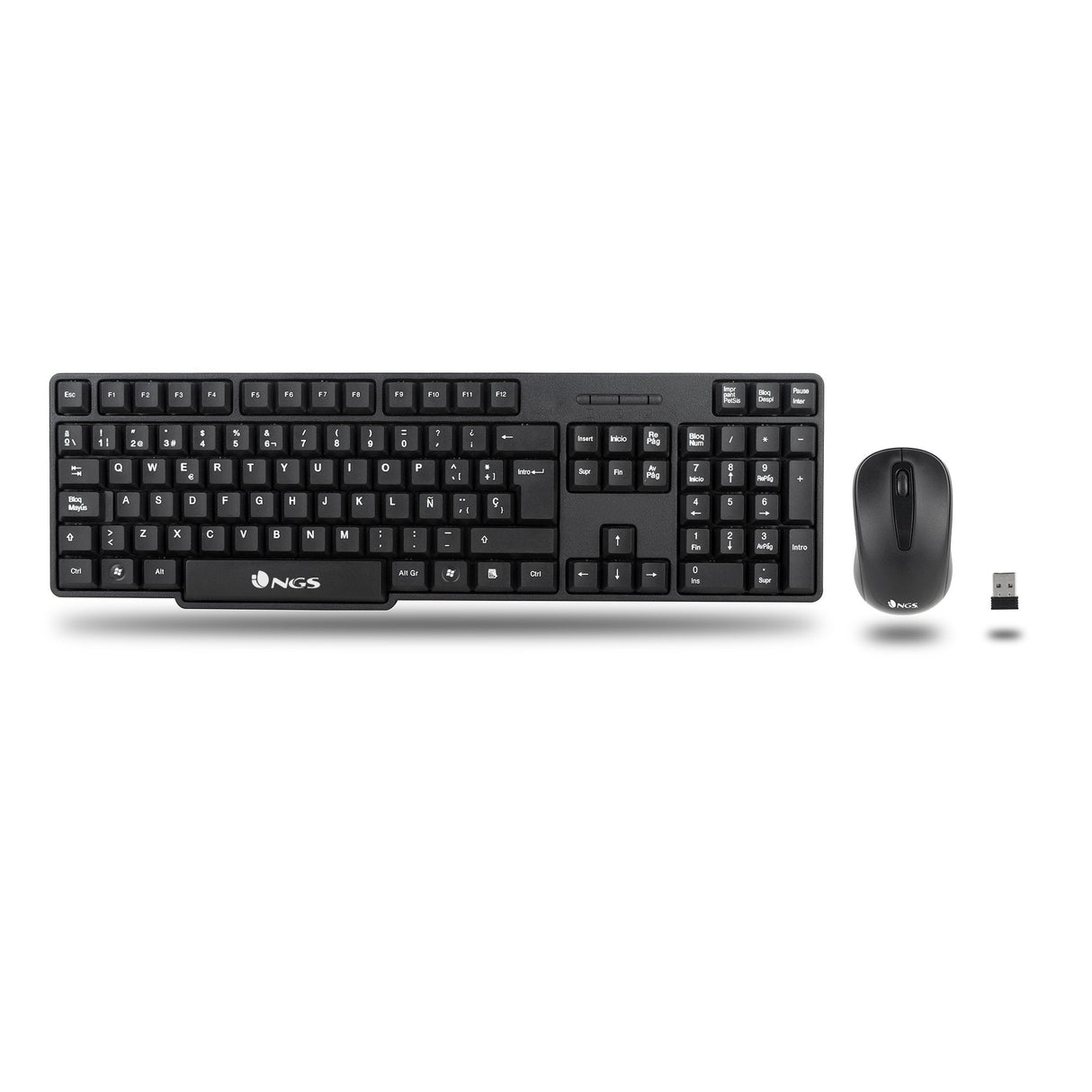 Ngs Euphoria Kit Pack Teclado Inalambrico Usb Portugues + Raton Inalambrico Usb 1200dpi 3 Botones - Uso Ambidiestro