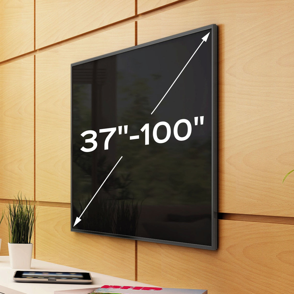 Unykach Soporte Fijo De Pared Para Tv De 37"-100" - Peso Max 60kg - Vesa 900x600mm - Negro