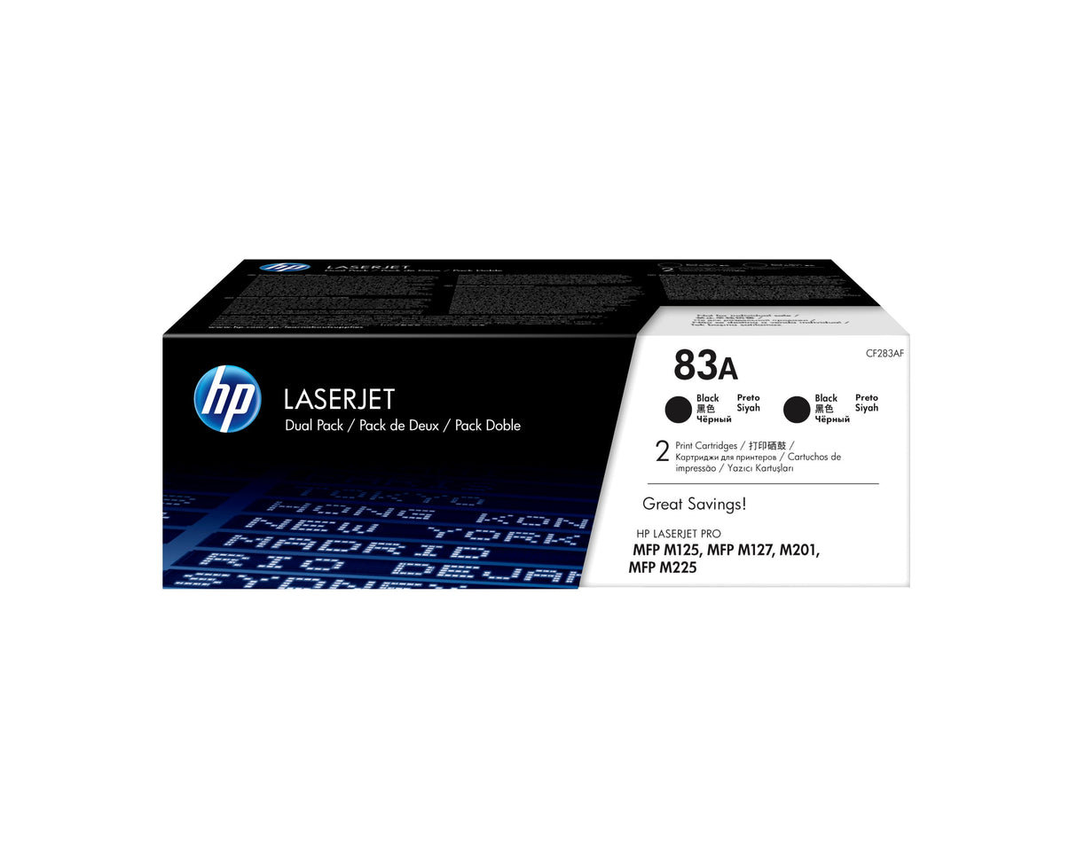 EAN 0888793635179 - HP 83A 2-pack Black Original LaserJet Toner Cartridges cartucho de tóner 2 pieza(s) imagen 1