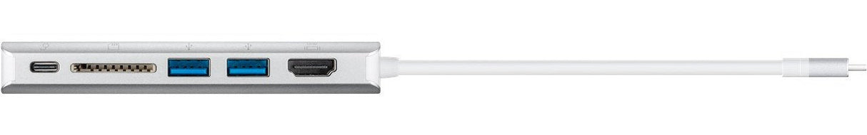 Hub Adaptador Multipuerto Goobay Usb-C Hdmi Usb Cr Rj45 Pd (Aluminio)