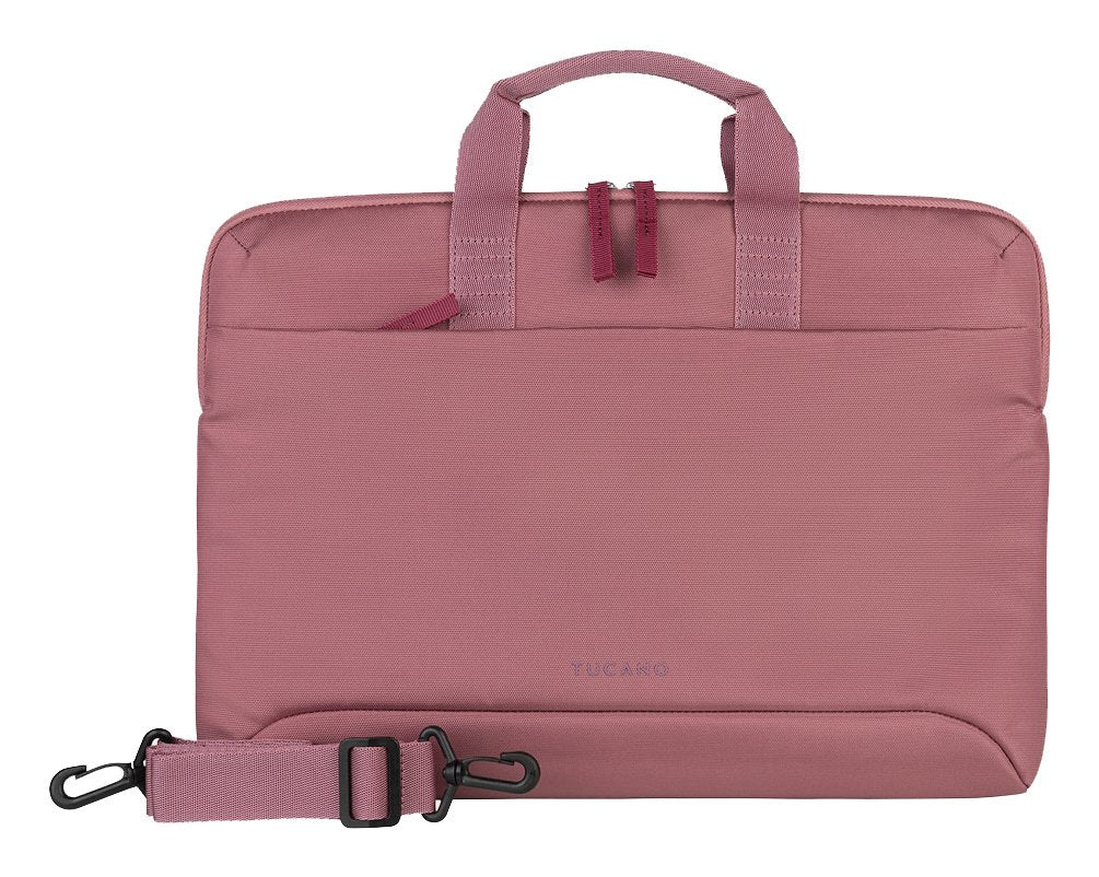 Tucano Smilza Maletin Portatil 15,6" - Tamaño Slim - Sistema Anti-Choques - Mango Doble - Rosa