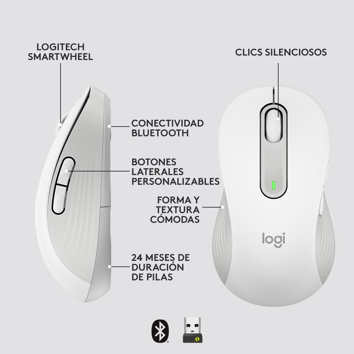 Signature M650l Wrls Mouse Leftwrls Off-White - Emea