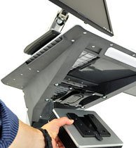 Soporte Ergotron Neo-Flex Lcd Cart Gris Panel Plano Carro De Suelo Con Ruedas Multimedia