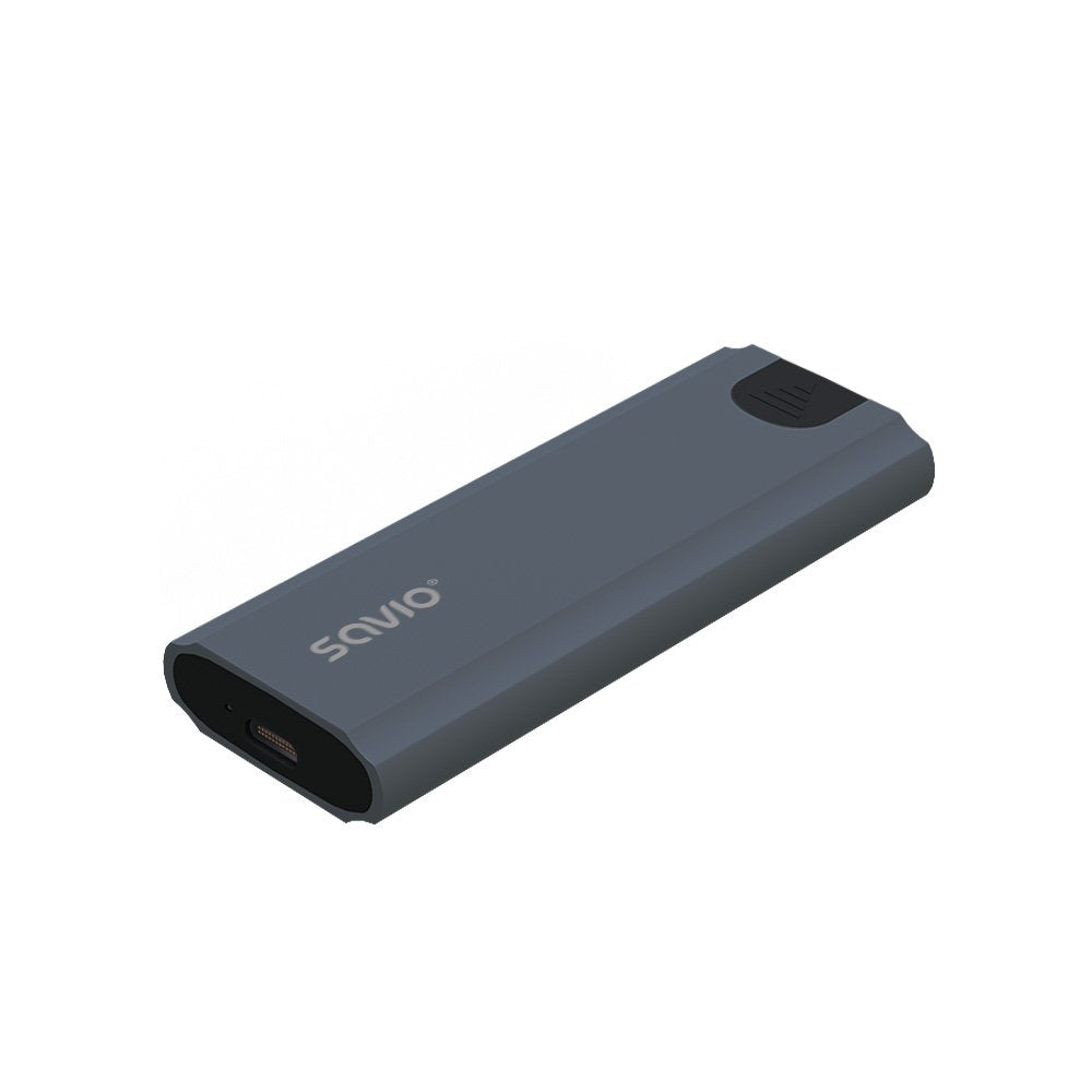 Carcasa Para Unidad Externa Savio M.2 Ssd Nvme, Usb-C 3.1, Ak-67, Gris