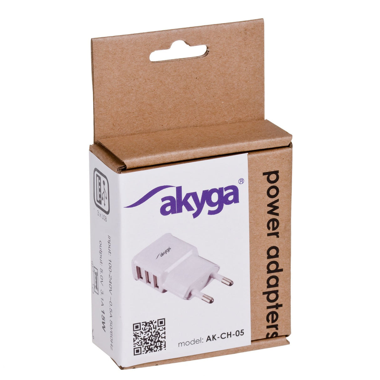 EAN 5901720132727 - Akyga AK-CH-05 cargador de dispositivo móvil Universal Blanco Corriente alterna, CC Interior imagen 3