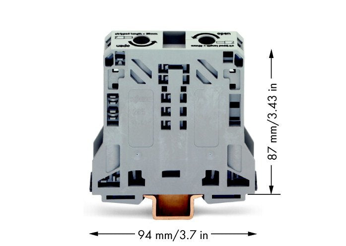 Wago 285-150 2-Leiter-Durchgangs- Klemme,50 Mm