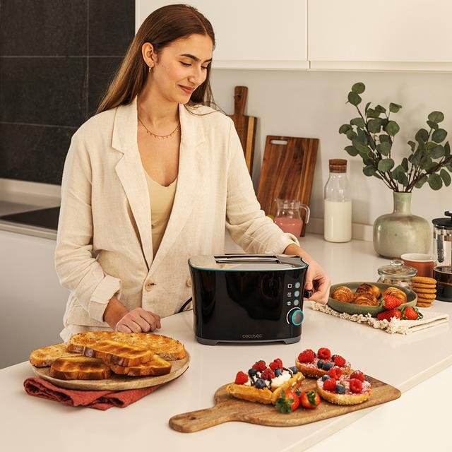 EAN 8435484021845 - Cecotec 02184 tostadora 7 2 rebanada(s) 650 W Negro, Acero inoxidable imagen 4