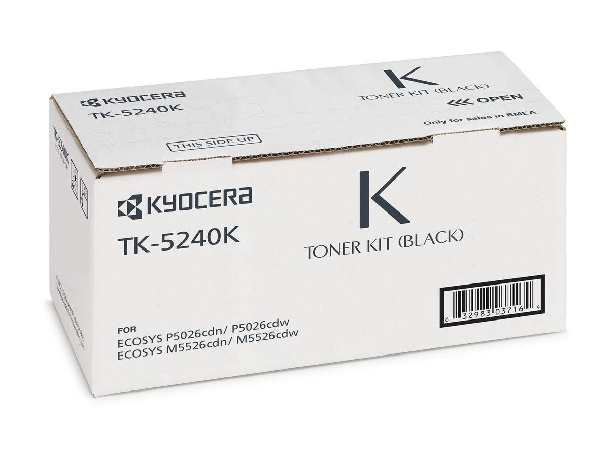 Toner Original Kyocera Tk 5240k,Negro Para Ecosys M5526cdn, M5526cdw, P5026cdn, P5026cdw