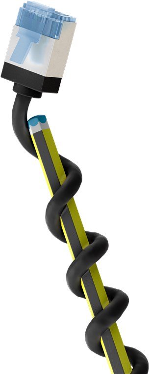 Cable Goobay Lan Cat6a 0,25m Negro