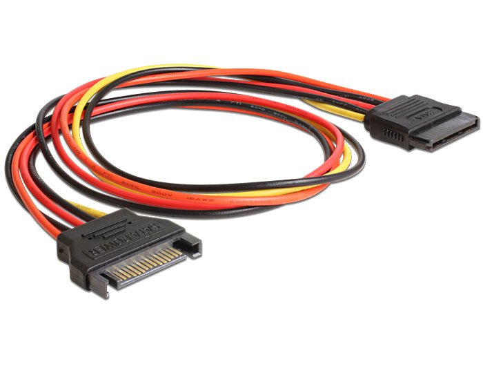 Cable Delock Sata 15pin -> Sata 15pin M/H 0.50m