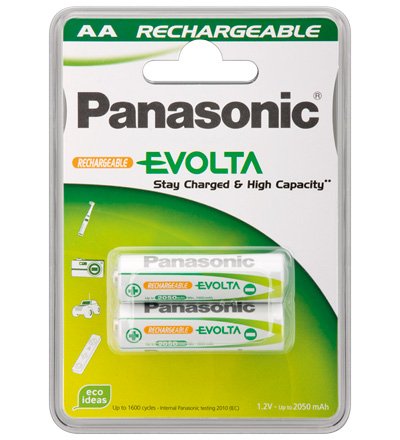 1x2 Panasonic Baterias Recargables Nimh Mignon Aa 1900 Mah