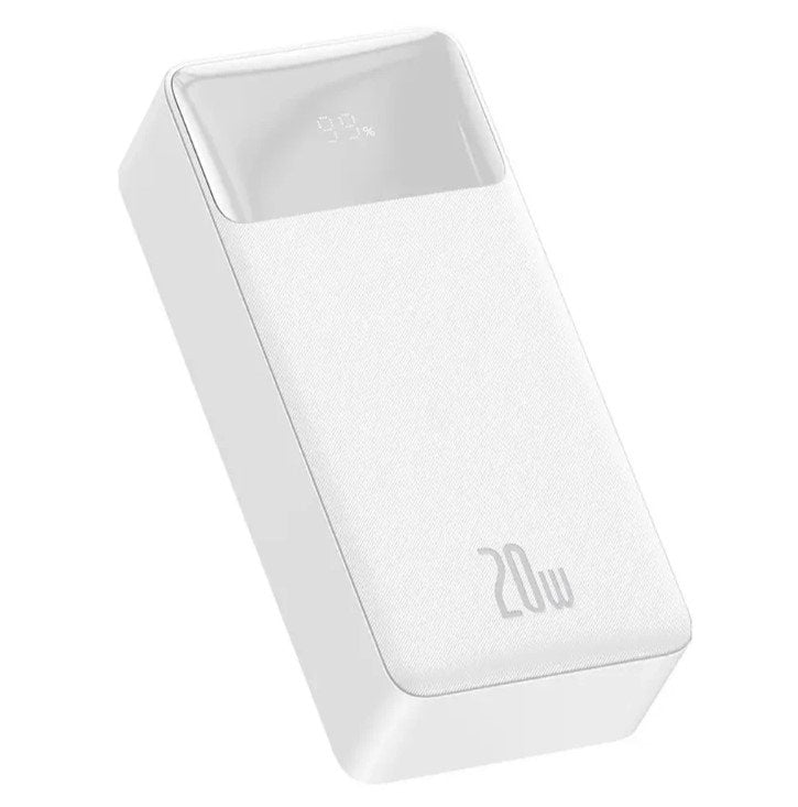 Baseus Bipow Powerbanka S Digitálním Displejem 30000mah 15w Bílá