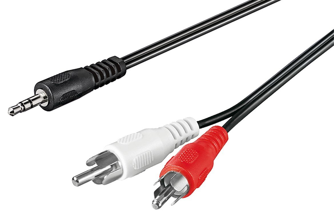 Goobay Avk 118-500 5.0m Cable De Audio 5 M 3,5mm 2 X Rca Negro 50195