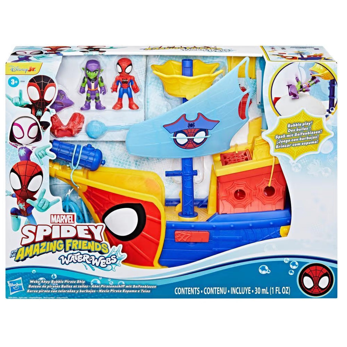 Barco Pirata Telaraña Y Burbujas Spidey Marvel